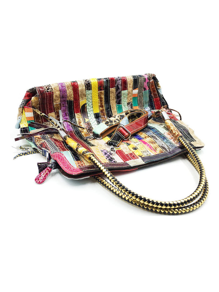 Lady's Fashion Western Style Colorful Handbag