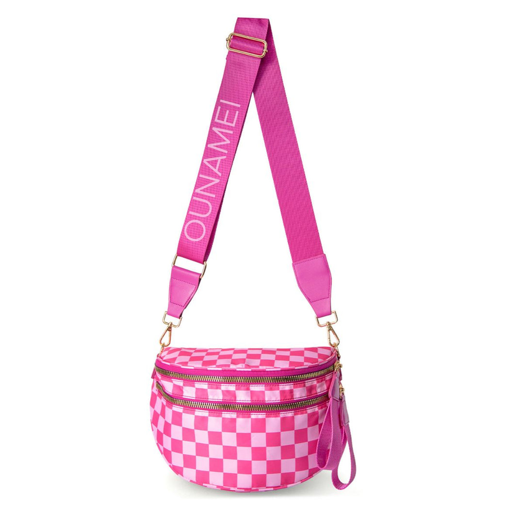 Olivia & Claire Checkered Crossbody Bum Bag