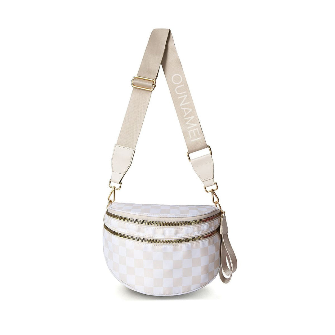 Olivia & Claire Checkered Crossbody Bum Bag