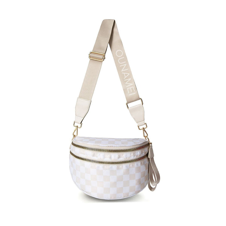 Olivia & Claire Checkered Crossbody Bum Bag