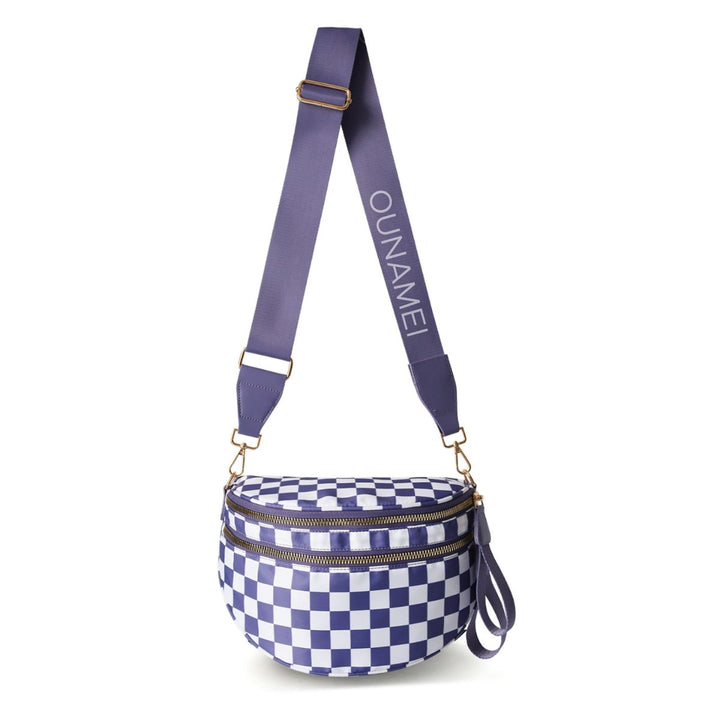Olivia & Claire Checkered Crossbody Bum Bag