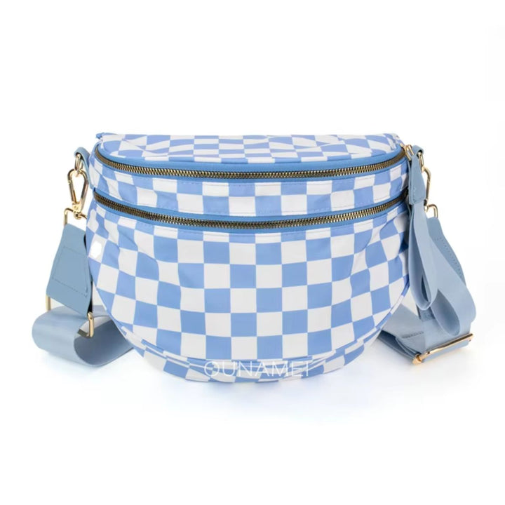 Olivia & Claire Checkered Crossbody Bum Bag