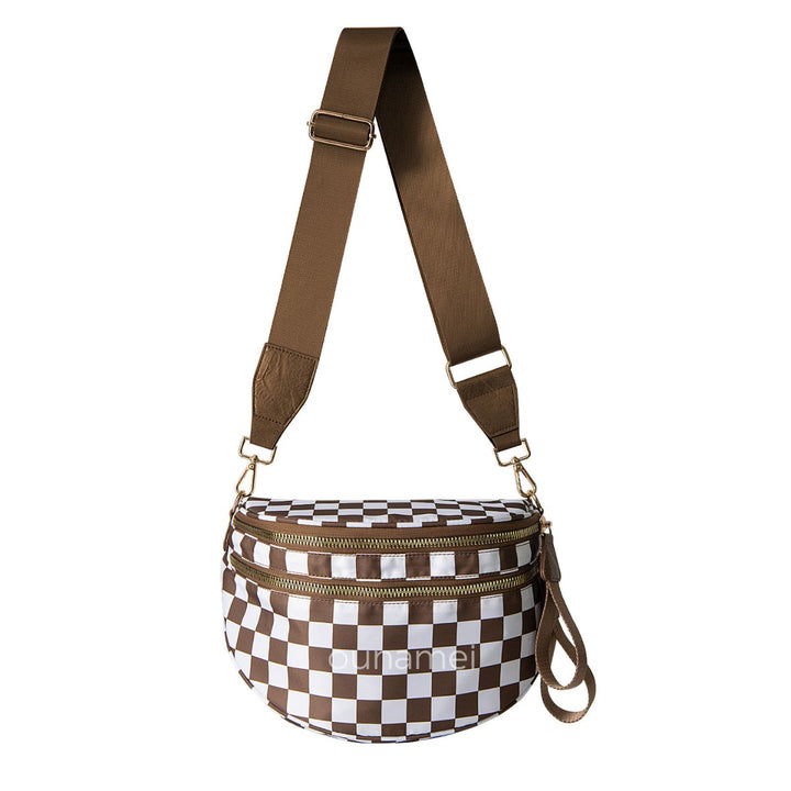 Olivia & Claire Checkered Crossbody Bum Bag
