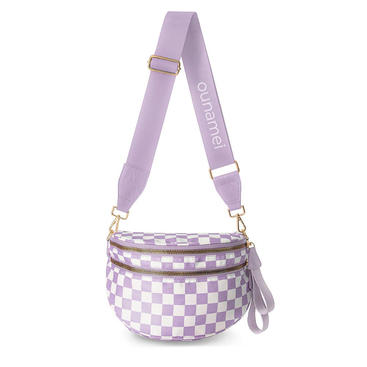 Olivia & Claire Checkered Crossbody Bum Bag