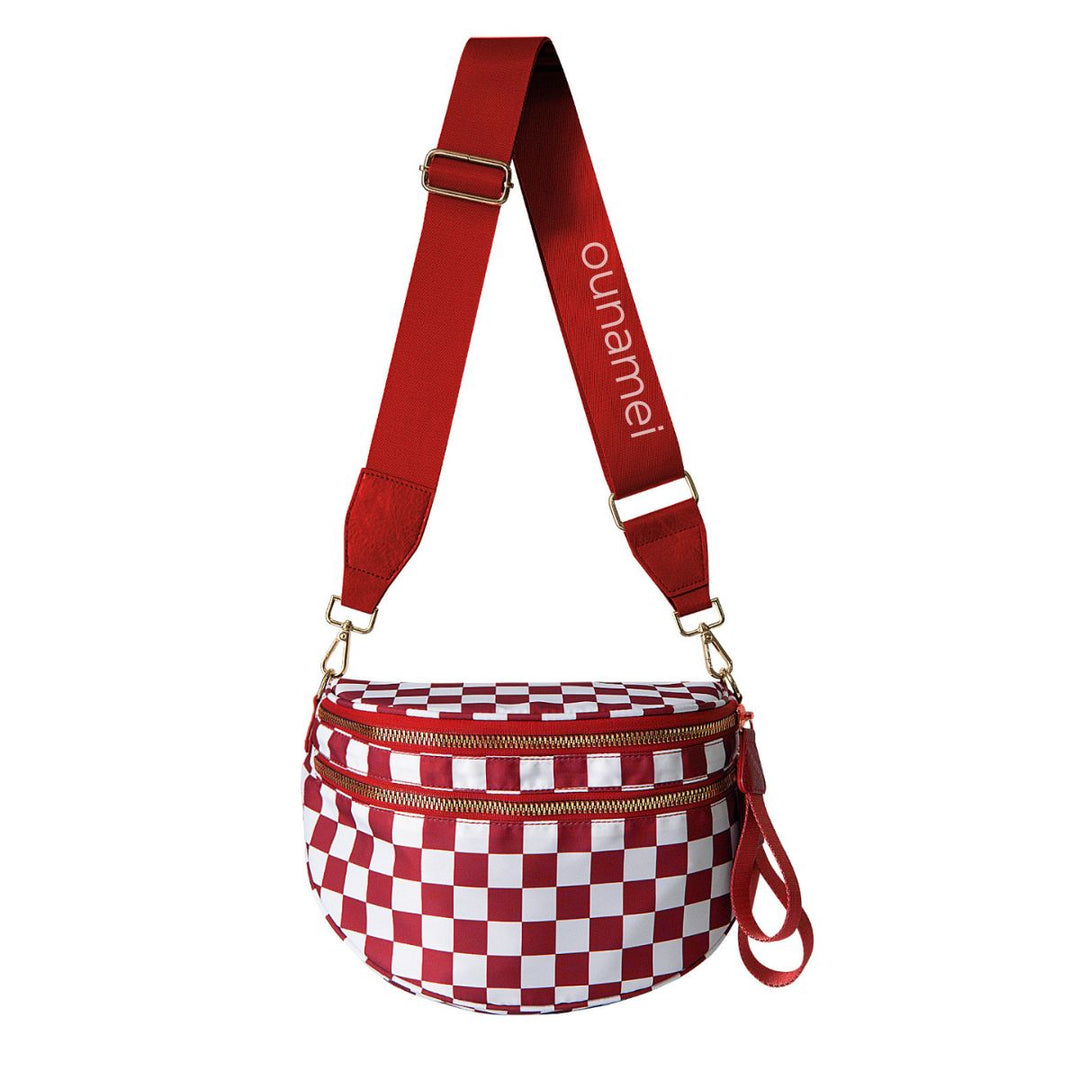 Olivia & Claire Checkered Crossbody Bum Bag