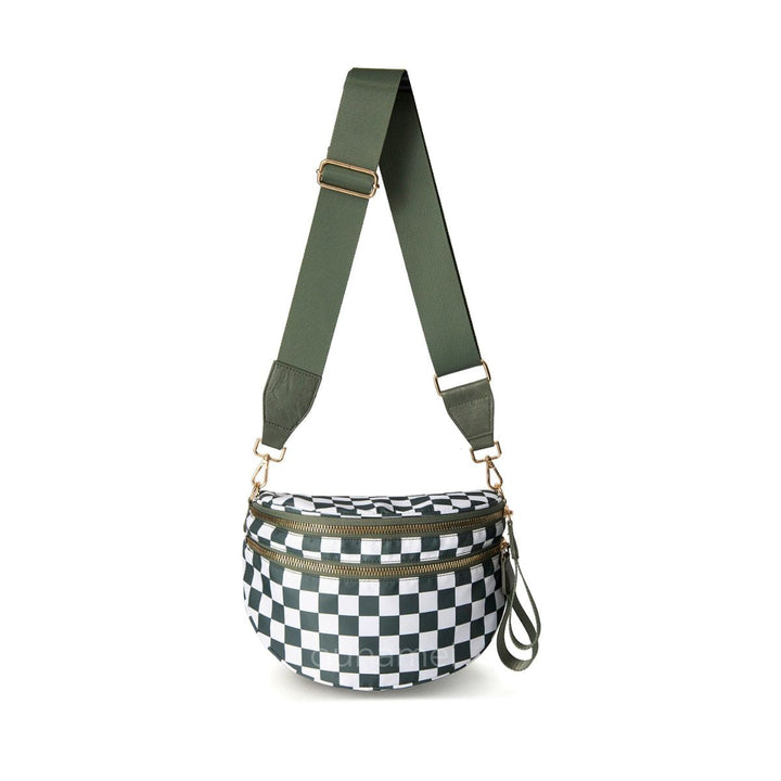 Olivia & Claire Checkered Crossbody Bum Bag
