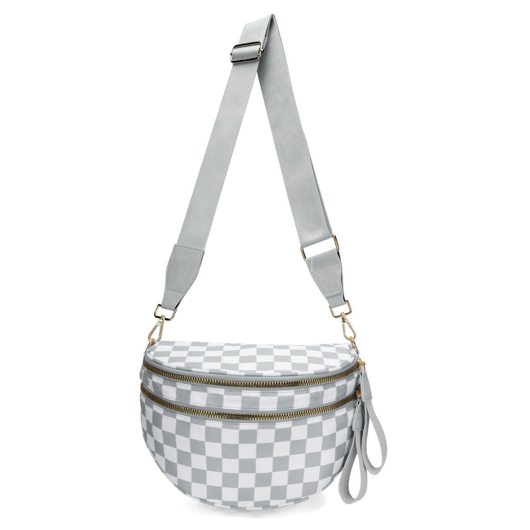 Olivia & Claire Checkered Crossbody Bum Bag