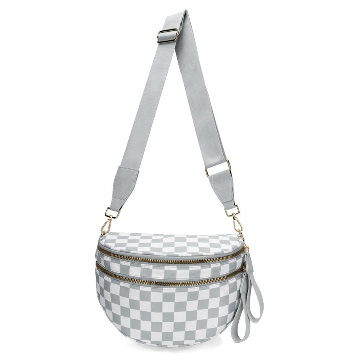 Olivia & Claire Checkered Crossbody Bum Bag