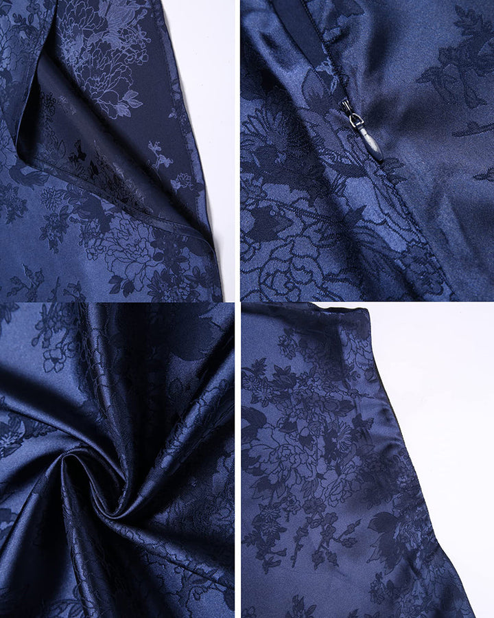 Satin Zipper Elegant Work Skirts - Zeagoo (US Only)