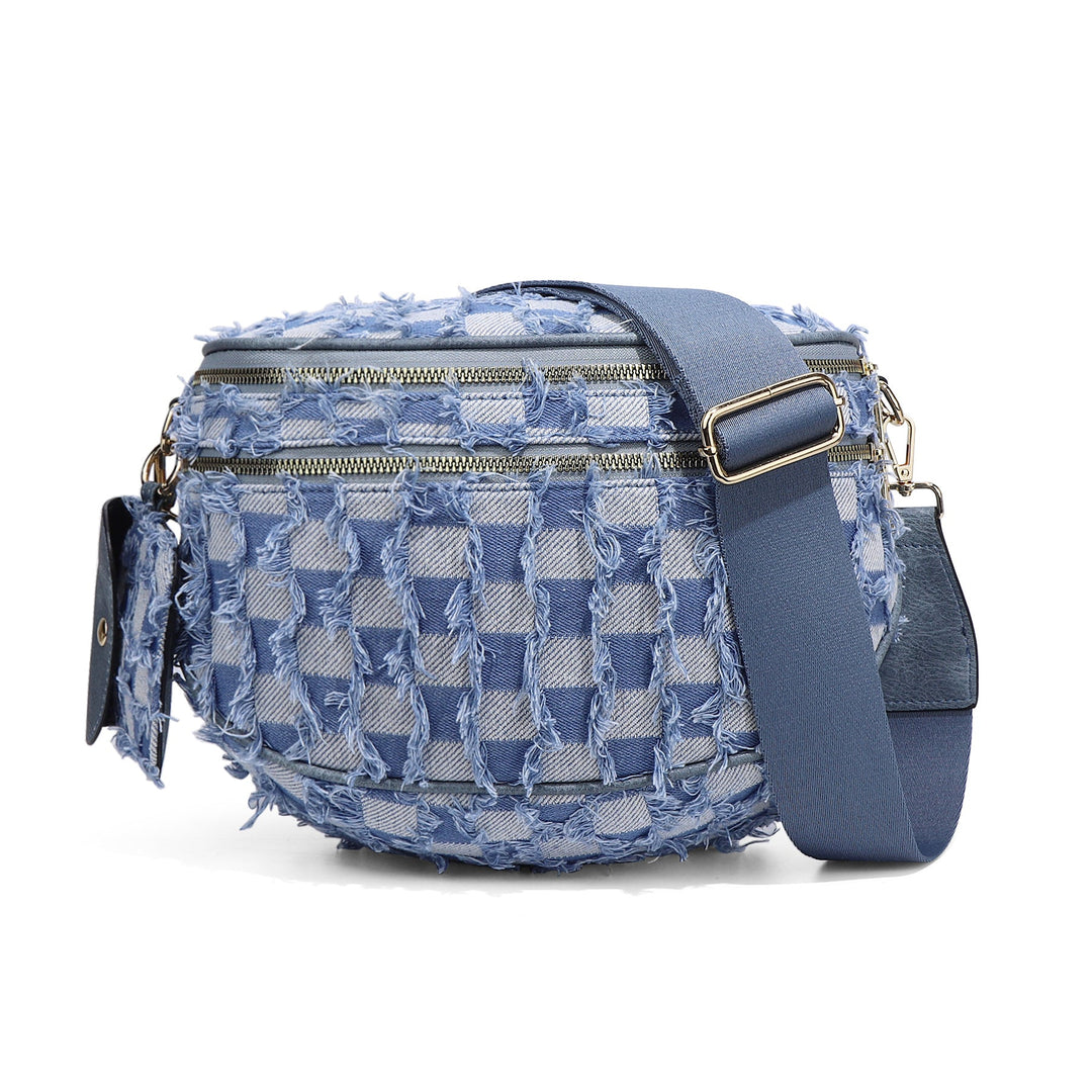 Olivia & Claire Checkered Crossbody Bum Bag