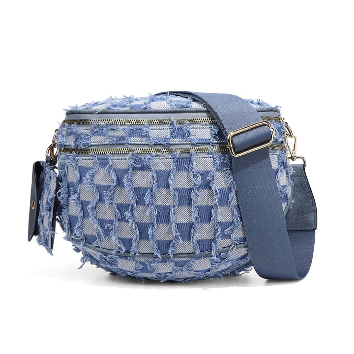 Olivia & Claire Checkered Crossbody Bum Bag