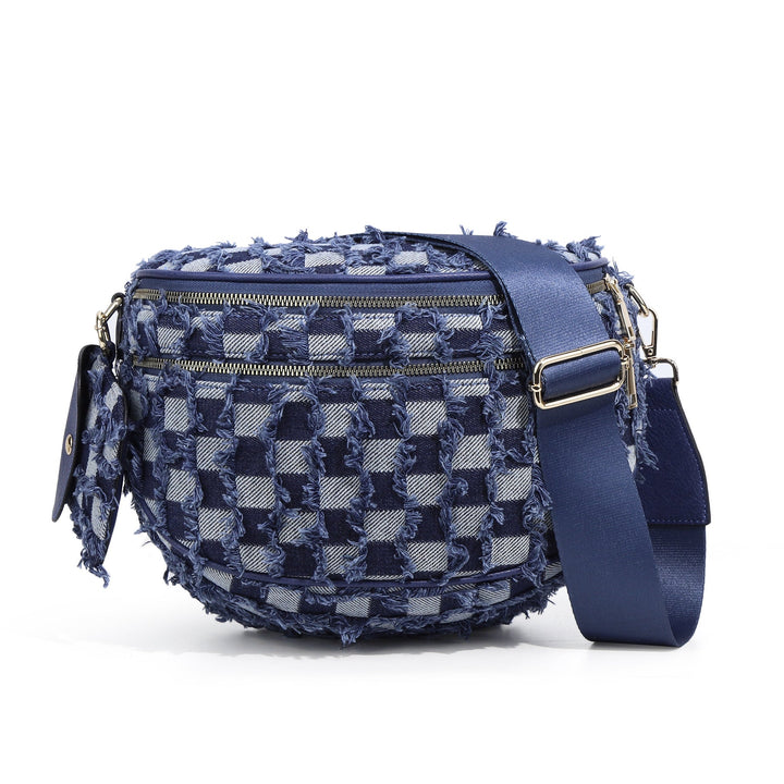 Olivia & Claire Checkered Crossbody Bum Bag