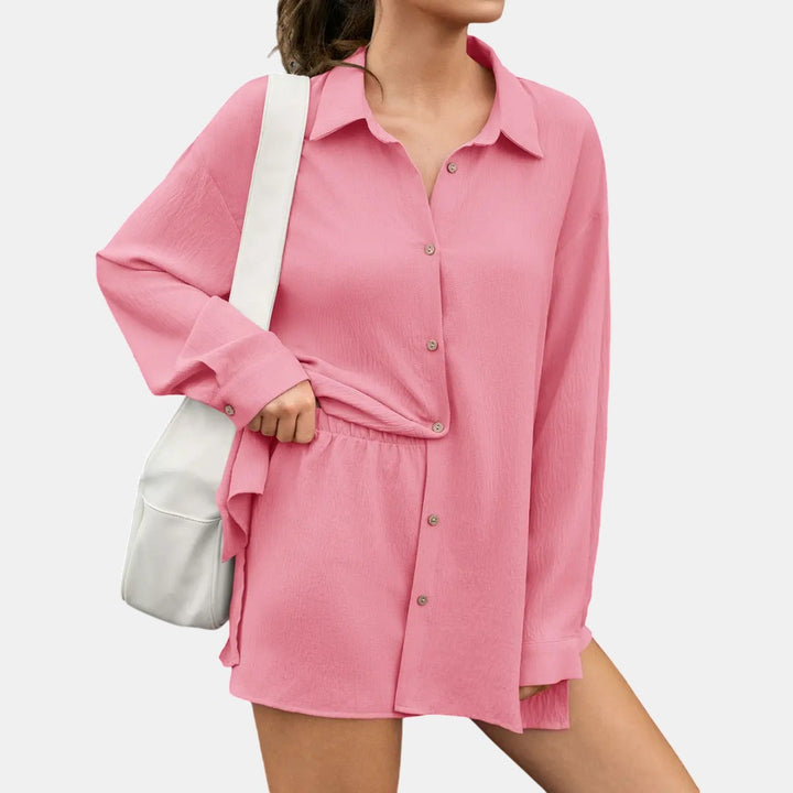 HALLEY™ – Chic High-Waisted Casual Two-Piece Set