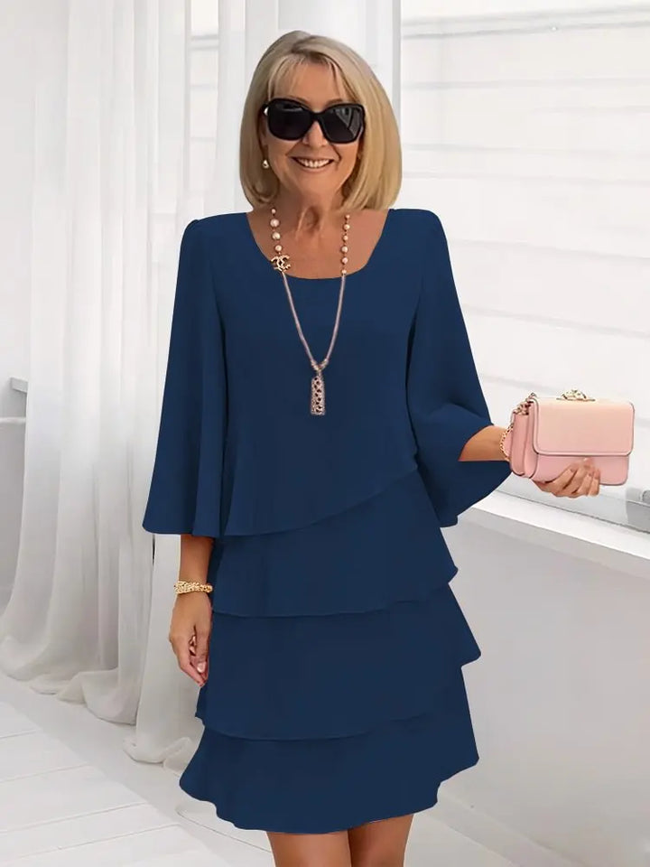 Catherine - Elegant Comfort Ruffle Dress