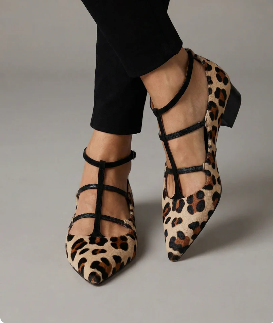 CIPRIANA | Heeled shoes with leopard strap