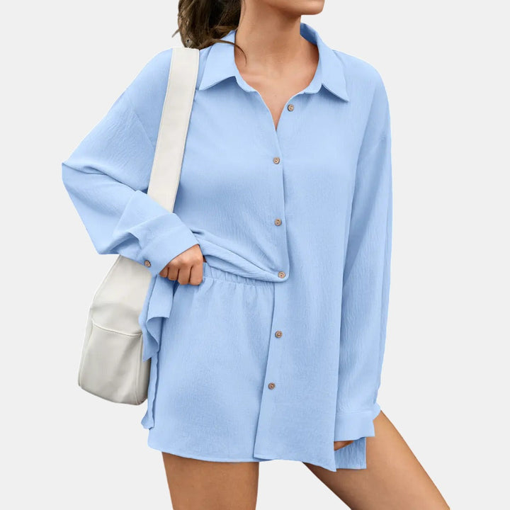 HALLEY™ – Chic High-Waisted Casual Two-Piece Set