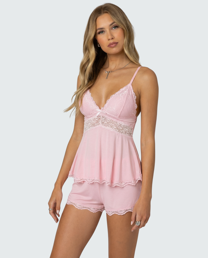 Hélène Midnight Lace Set