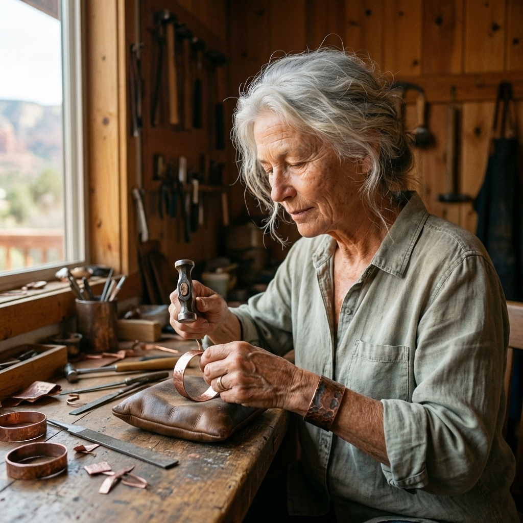 Vera's Anvil Copper Bracelet