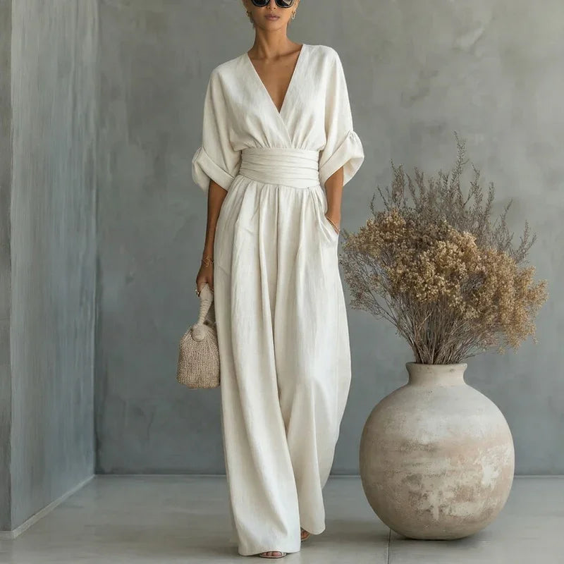 Granada™ Jumpsuit with Waist Tie and Modern Design