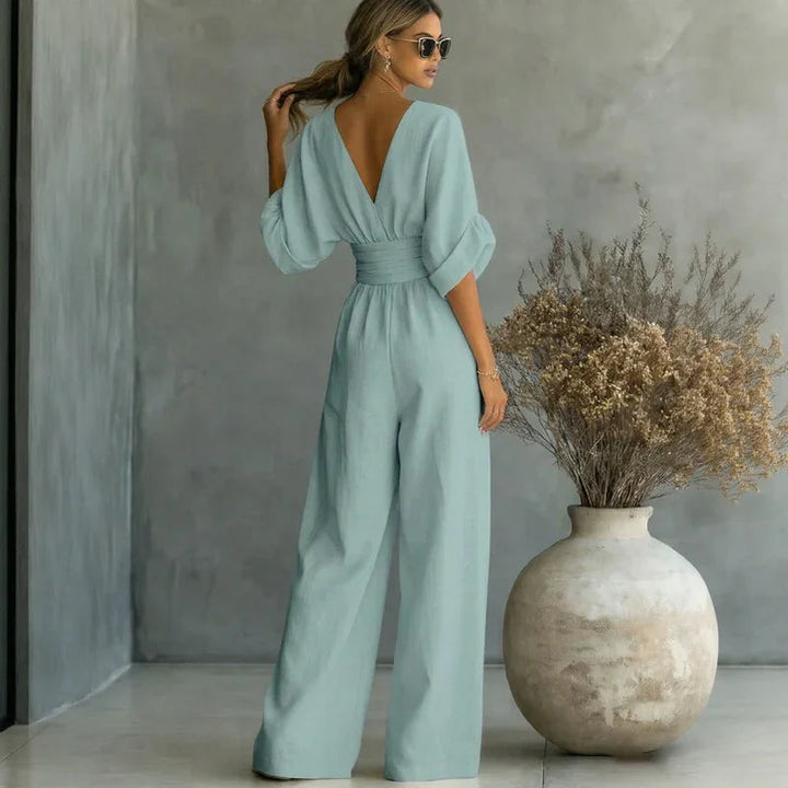 Granada™ Jumpsuit with Waist Tie and Modern Design