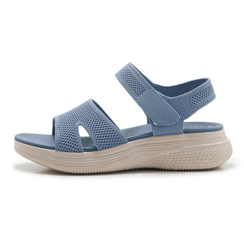 Sequin Knit Wedge Sandals – Stretch Into Summer