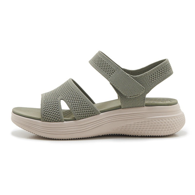 Sequin Knit Wedge Sandals – Stretch Into Summer