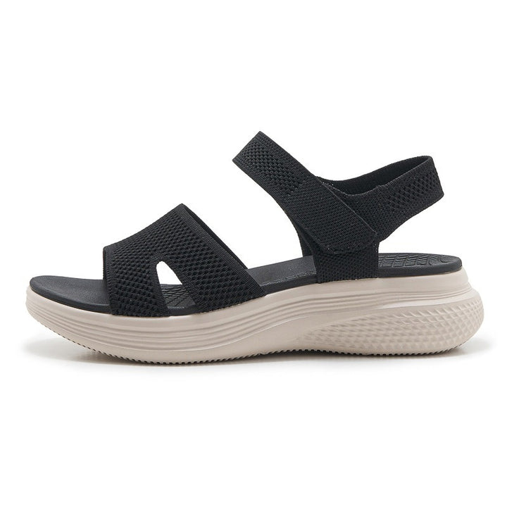 Sequin Knit Wedge Sandals – Stretch Into Summer