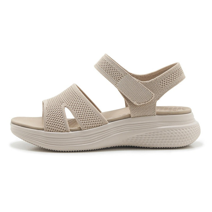 Sequin Knit Wedge Sandals – Stretch Into Summer