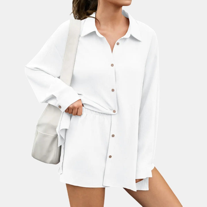 HALLEY™ – Chic High-Waisted Casual Two-Piece Set