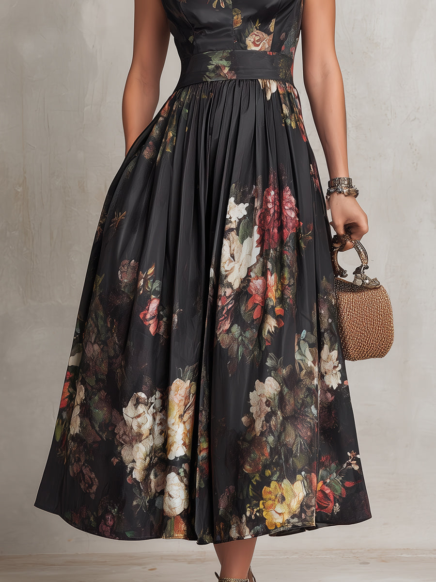 Mia | Keyhole Pleated Dress