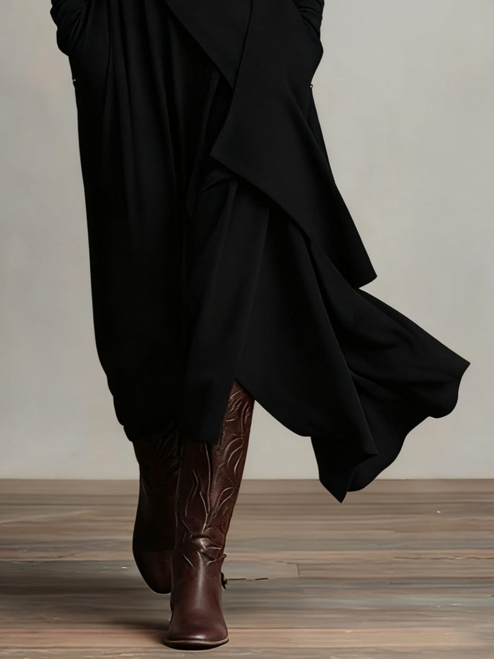 Arielle | Vintage Asymmetrical Turtleneck Dress