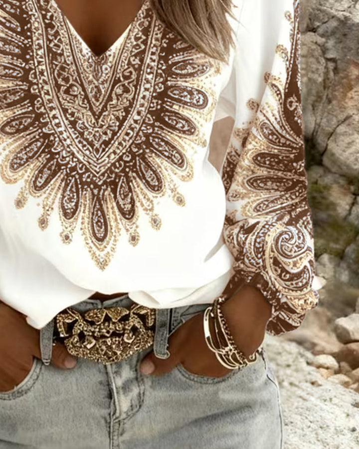 Elara | Paisley Print Blouse