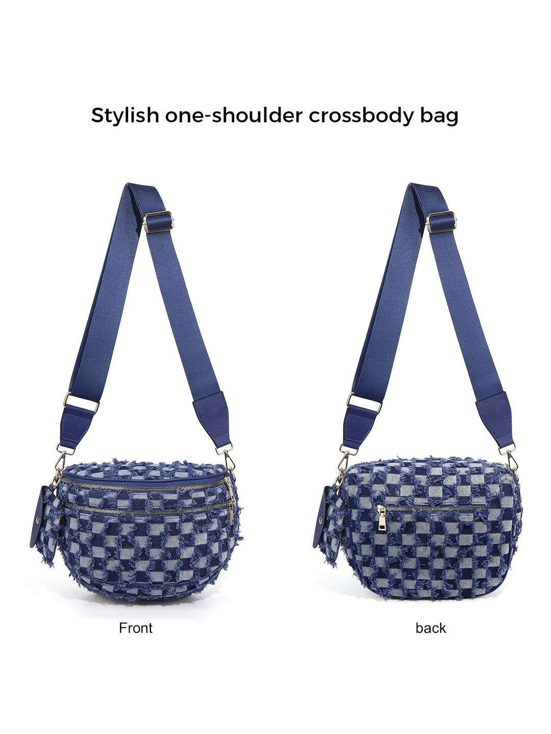 Olivia & Claire Checkered Crossbody Bum Bag
