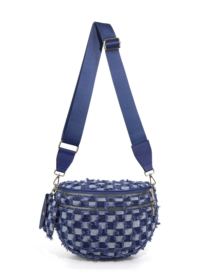 Olivia & Claire Checkered Crossbody Bum Bag