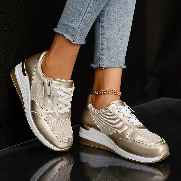 Dina | Metallic Comfort Sneakers