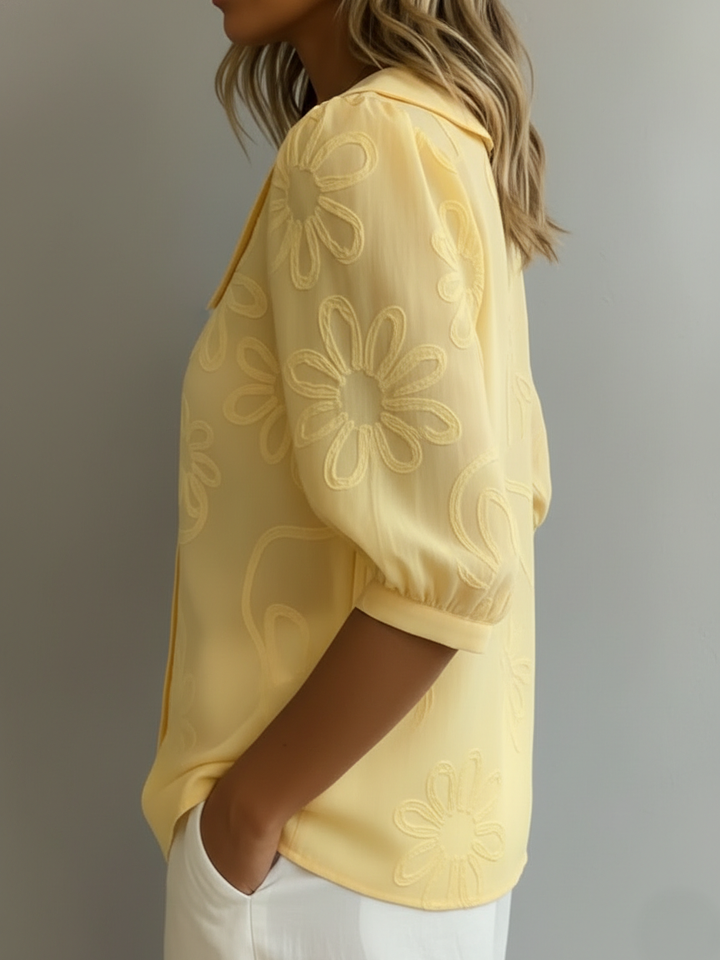 Aurélie™ — Lightweight Floral Blouse Natural Elegance