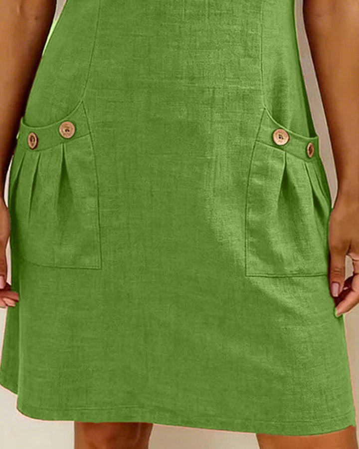 Elsa | Cotton Dress with Zipper Pocket