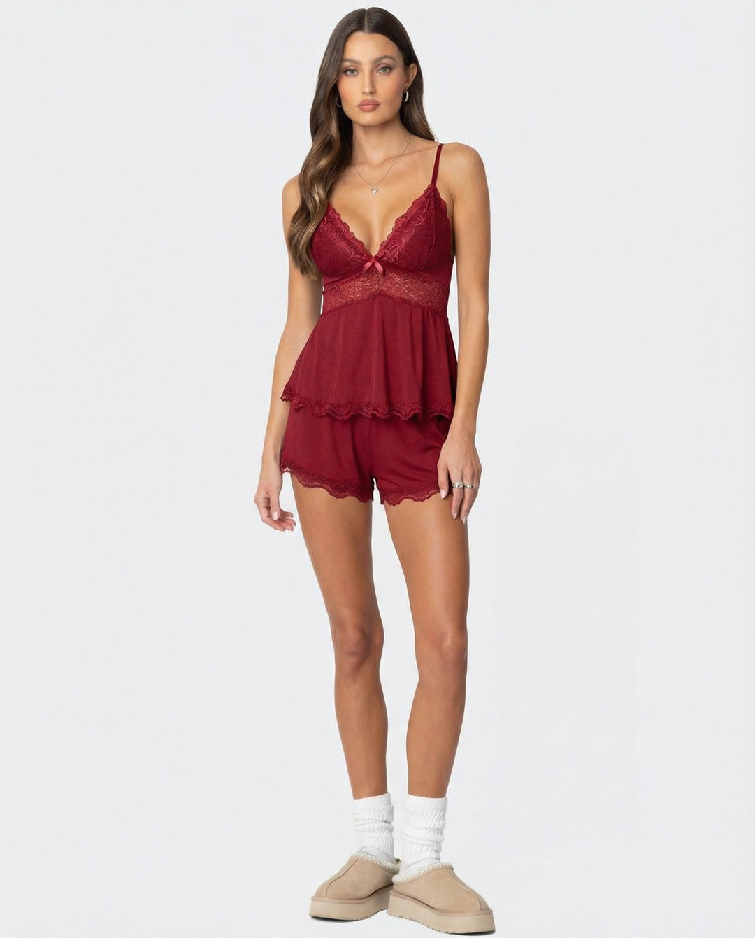 Hélène Midnight Lace Set