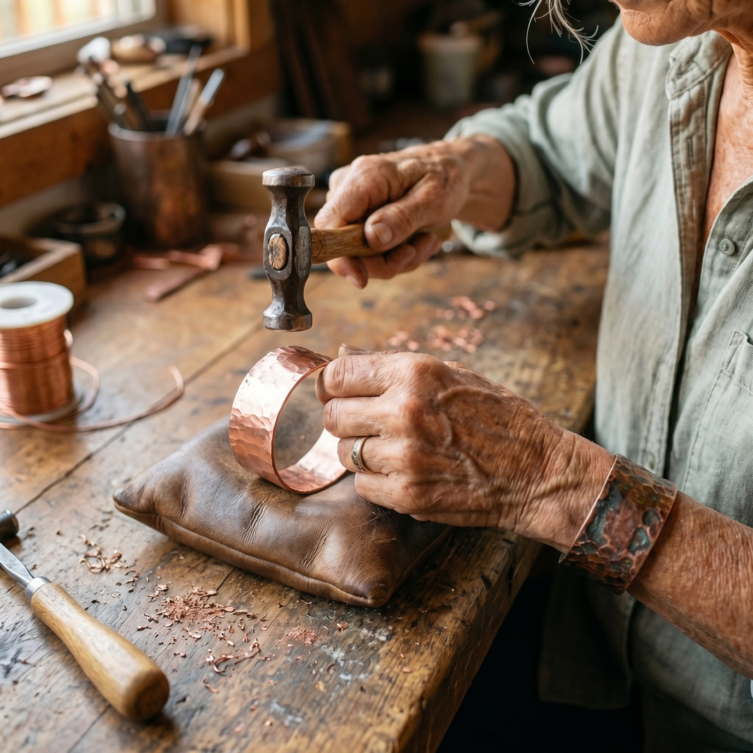 Vera's Anvil Copper Bracelet