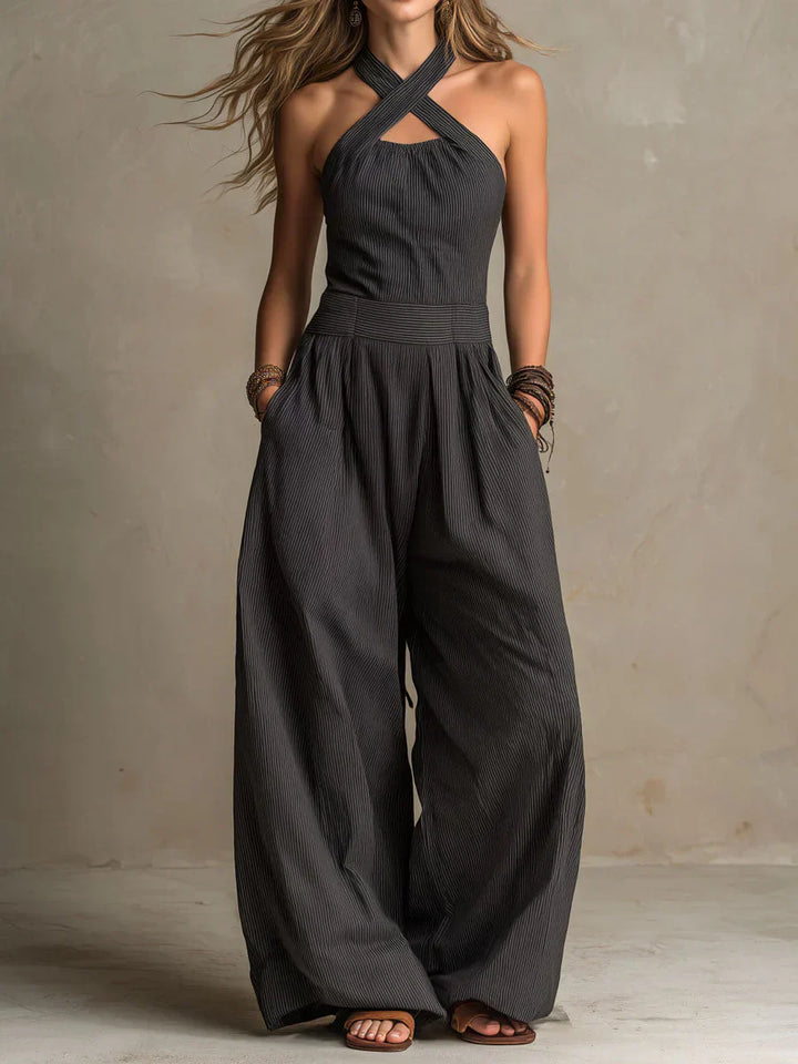 Bianca | Jumpsuit with an Elegant Cross Neckline