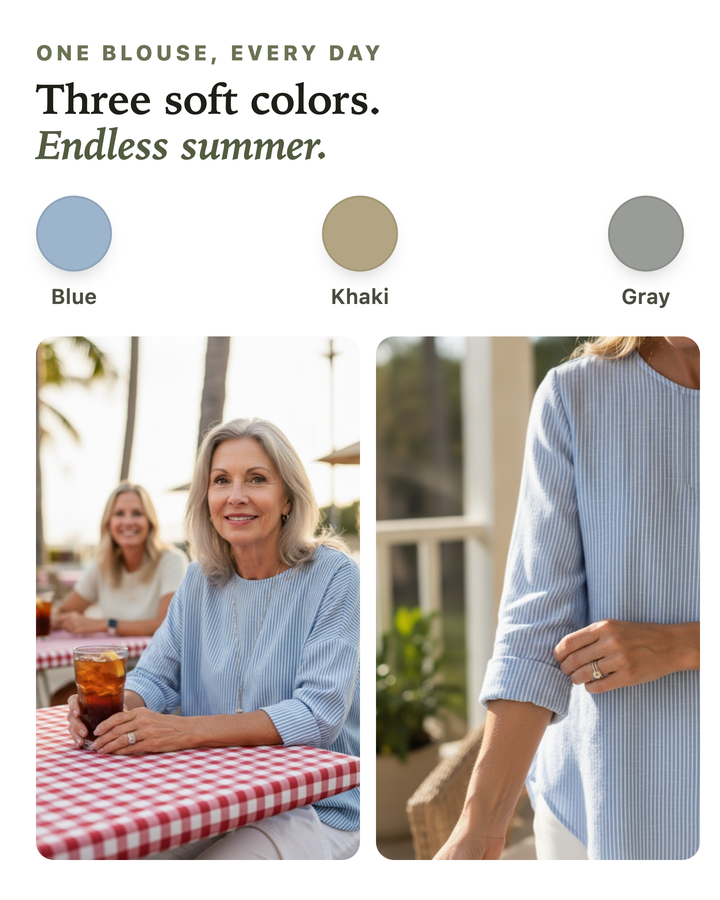 Rhea | Trendy Striped Blouse