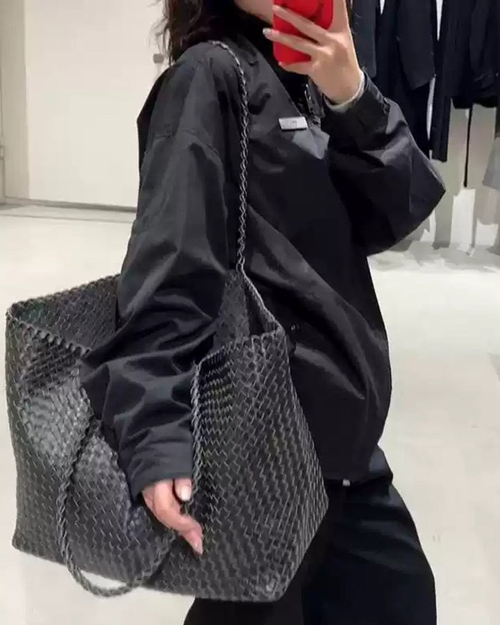 The Heritage Woven Leather Tote