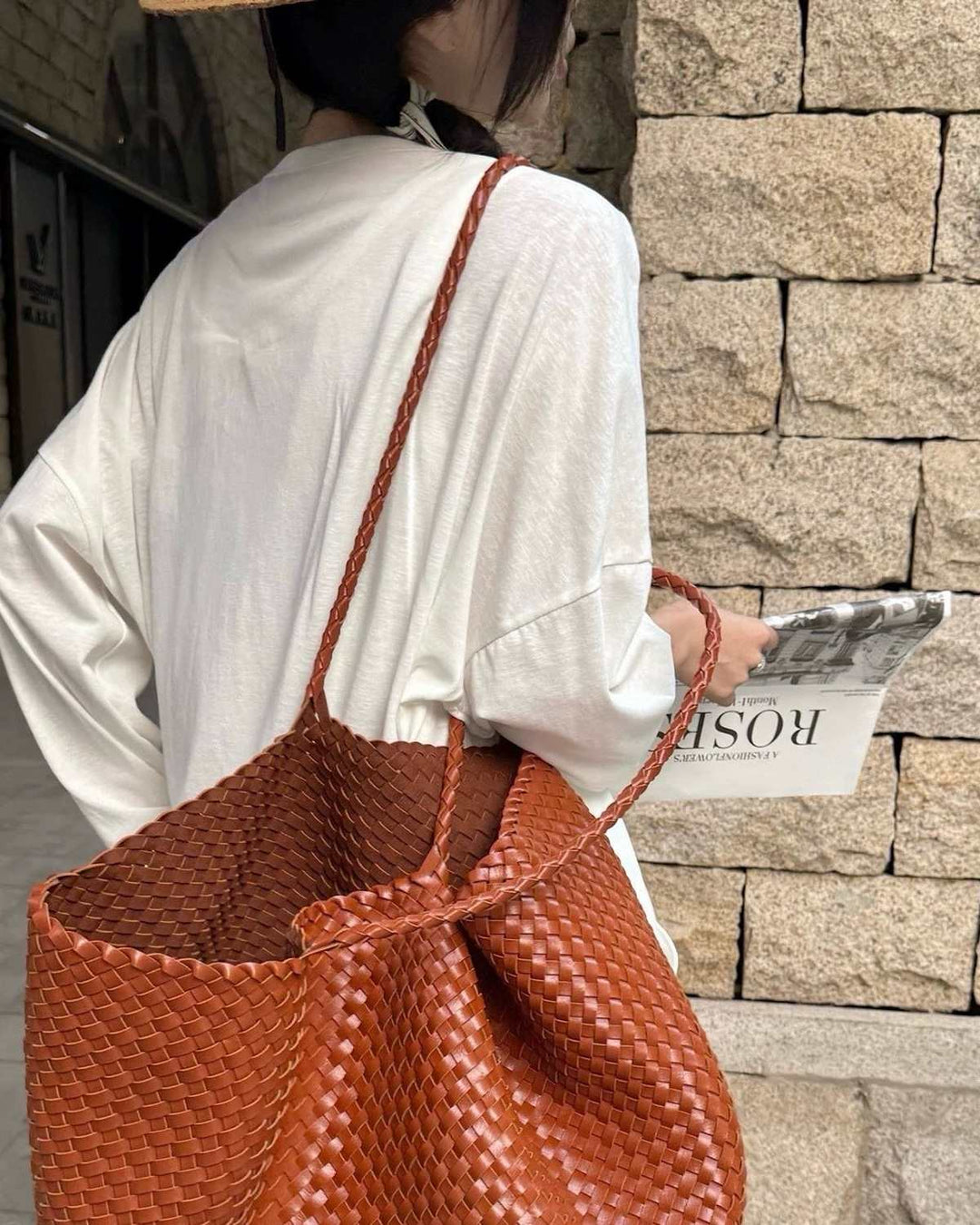 The Heritage Woven Leather Tote