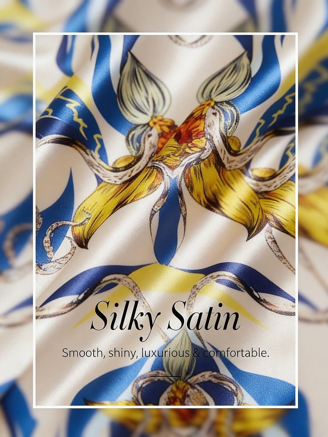 Hawaii Palm Silky Satin Floral Pants